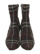 Burberry London Tweed Patterned Sock Boots