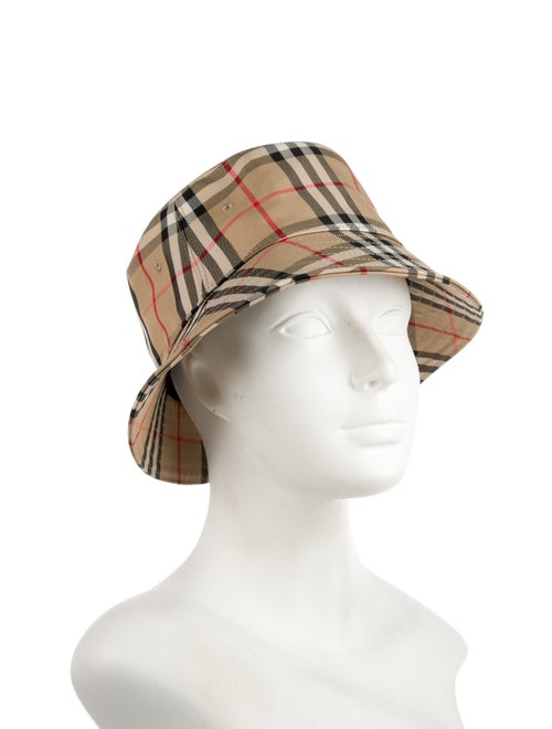 Burberry Neutral Pattern Printed Cotton Bucket Hat