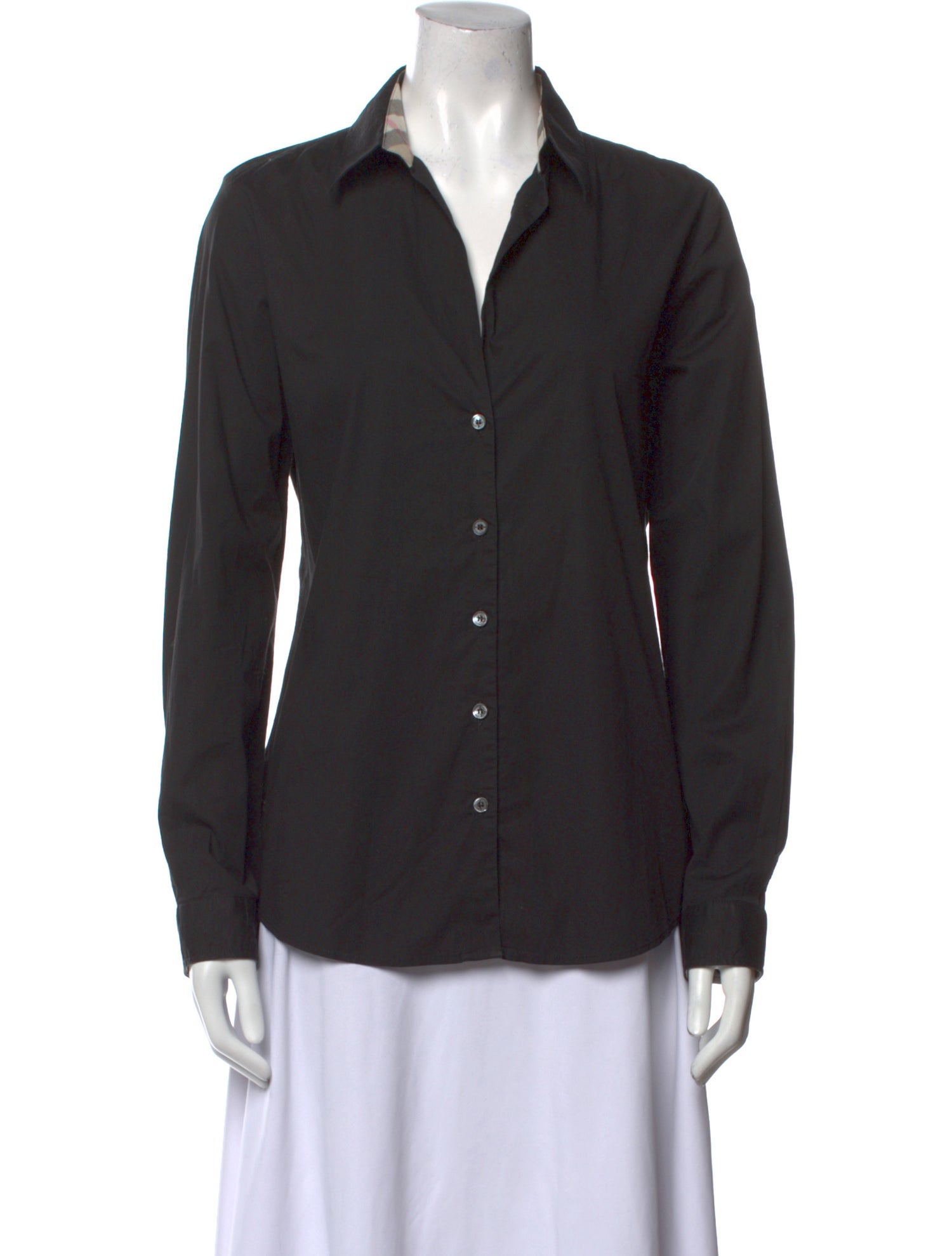 Burberry London Long Sleeve Button-Up Top