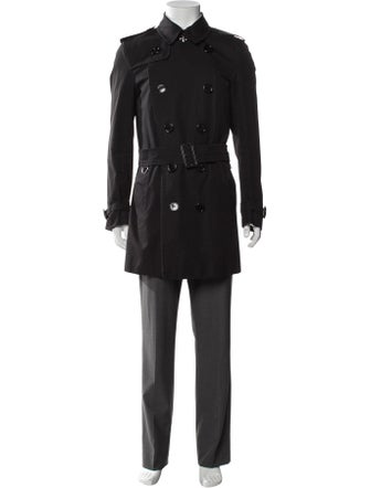 Burberry London Nova Check Pattern Trench Coat
