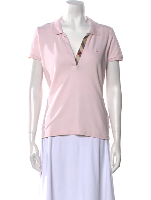 Burberry London V-Neck Short Sleeve Polo