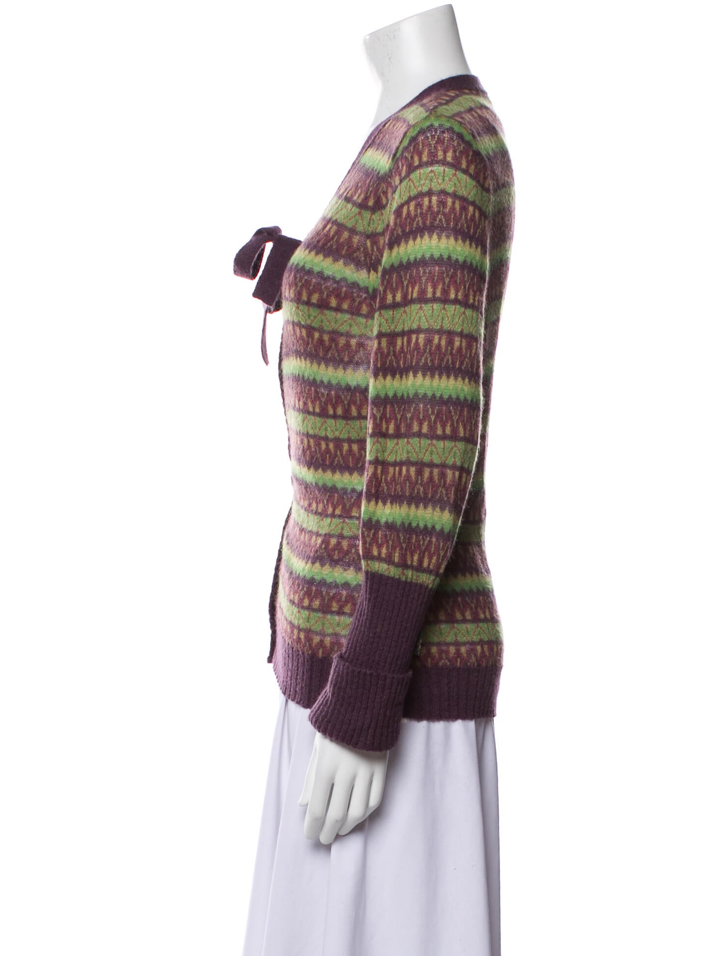 Burberry London Striped V-Neck Sweater