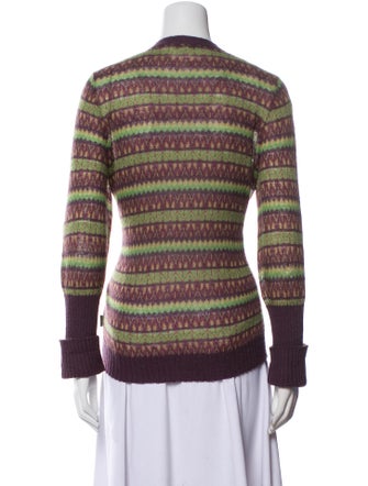 Burberry London Striped V-Neck Sweater