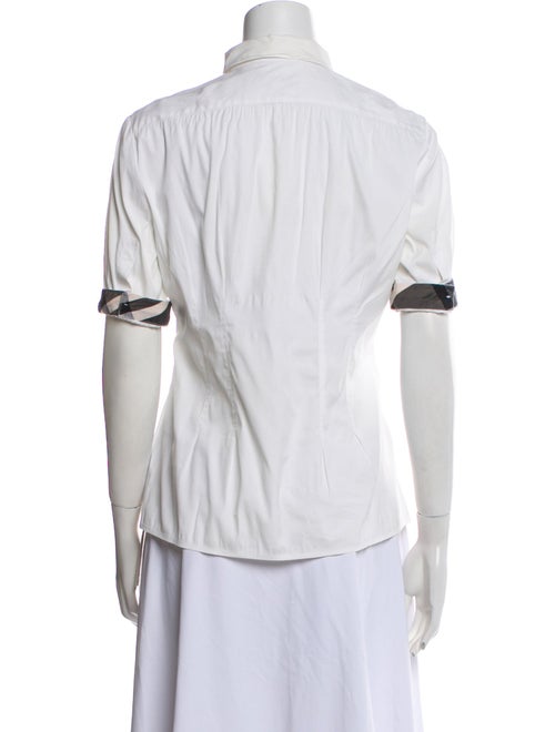 Burberry London Short Sleeve Button-Up Top
