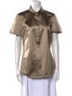 Burberry London Short Sleeve Button-Up Top