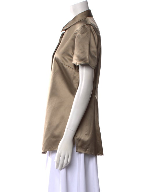 Burberry London Short Sleeve Button-Up Top