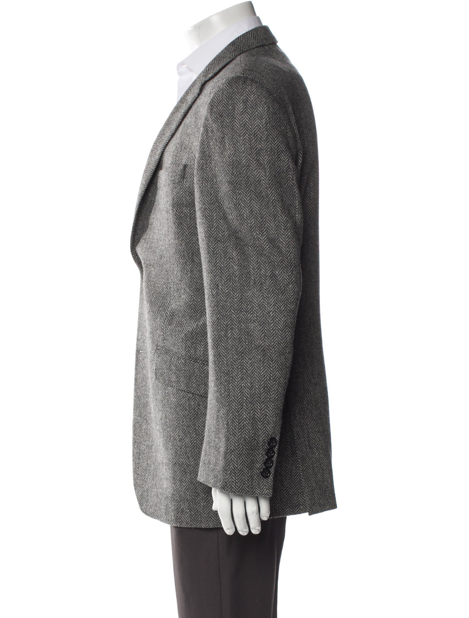 Burberry London Men's Grey Wool Blazer