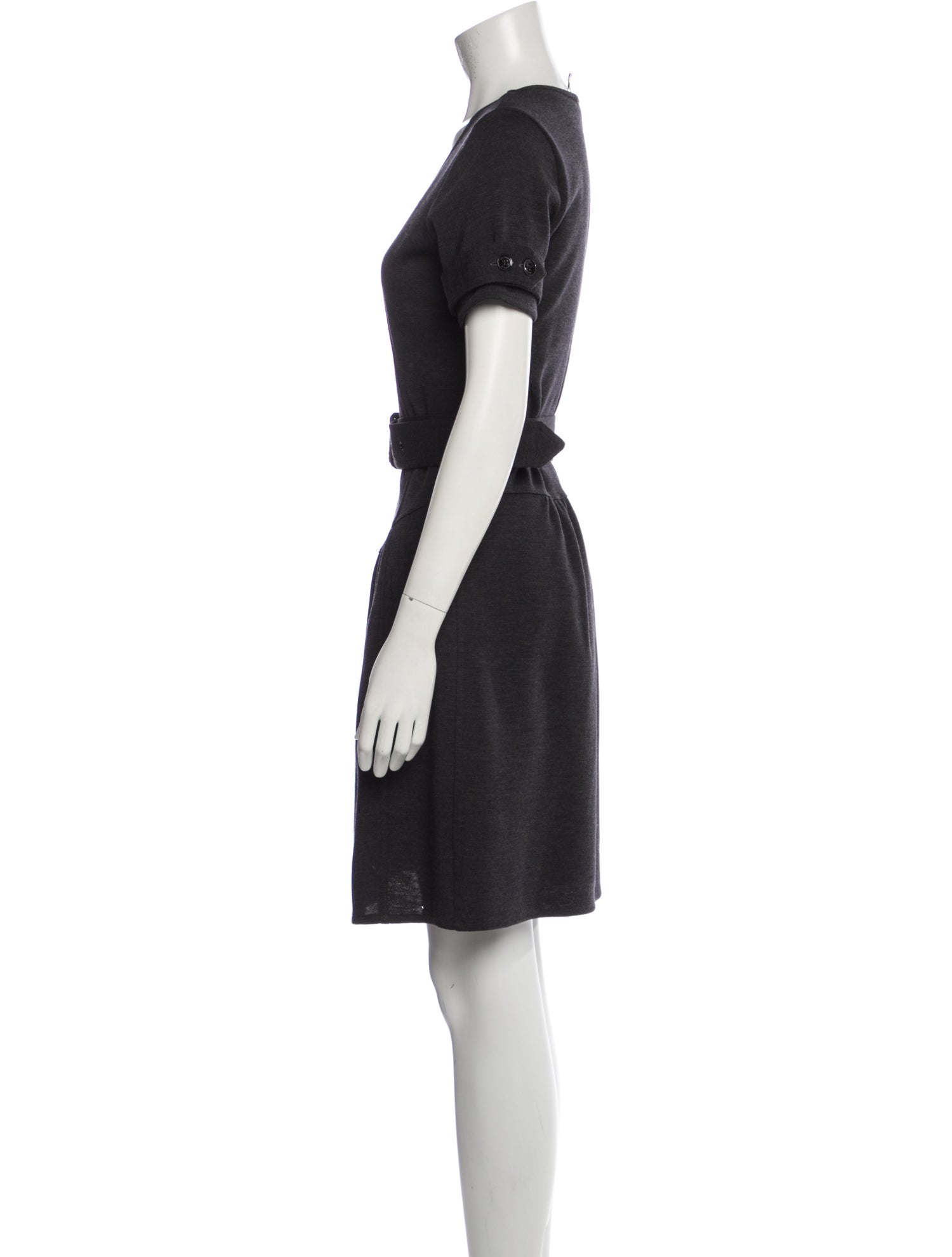 Burberry London Scoop Neck Knee-Length Dress