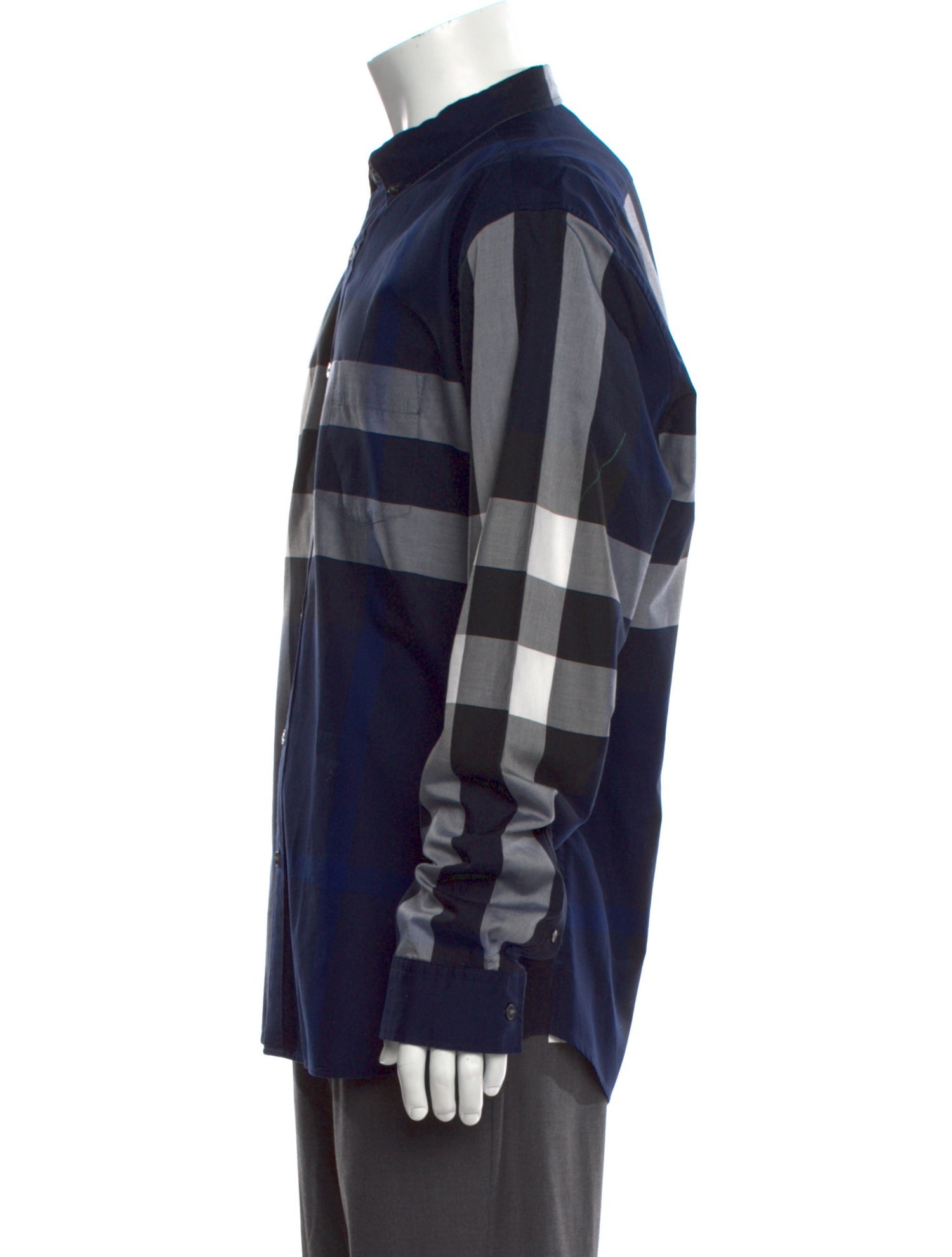 Burberry London Exploded Check Pattern Long Sleeve Shirt