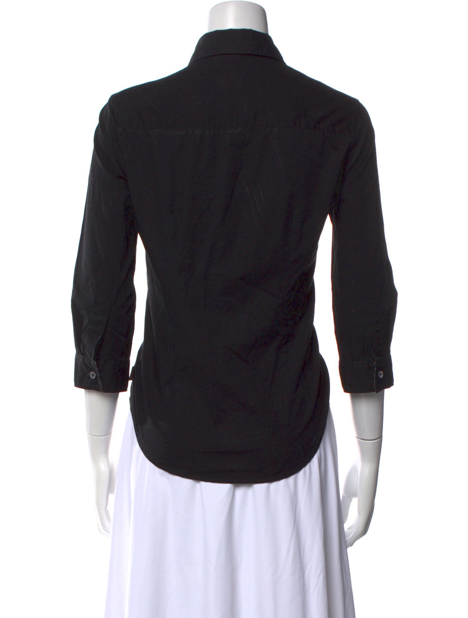 Burberry London Three-Quarter Sleeve Button-Up Top