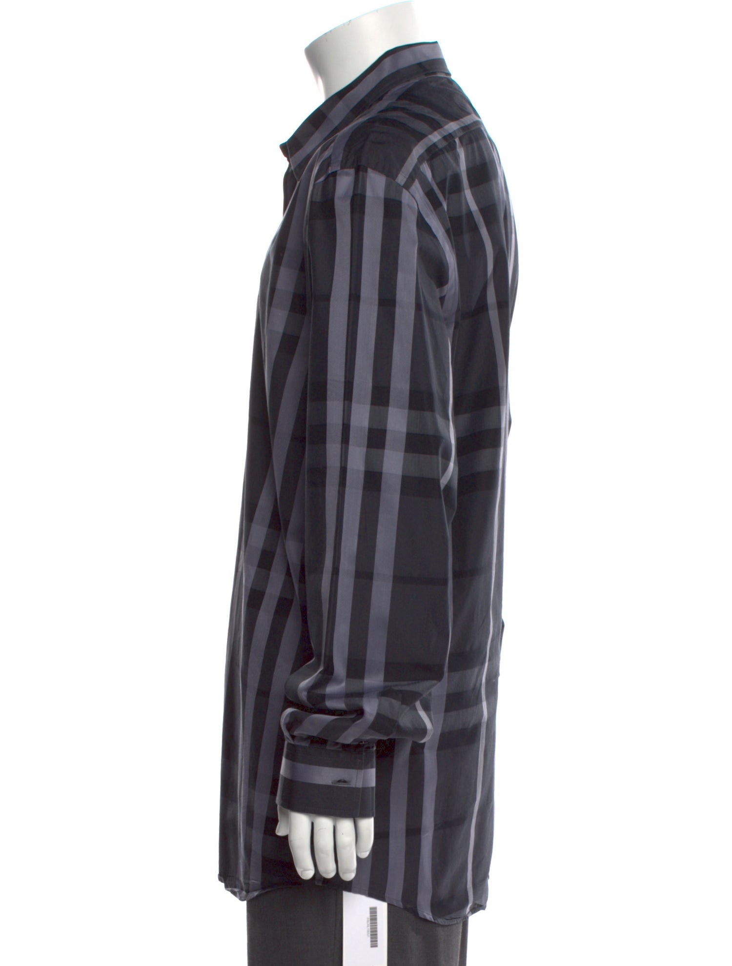 Burberry London Abstract Check Long Sleeve Dress Shirt