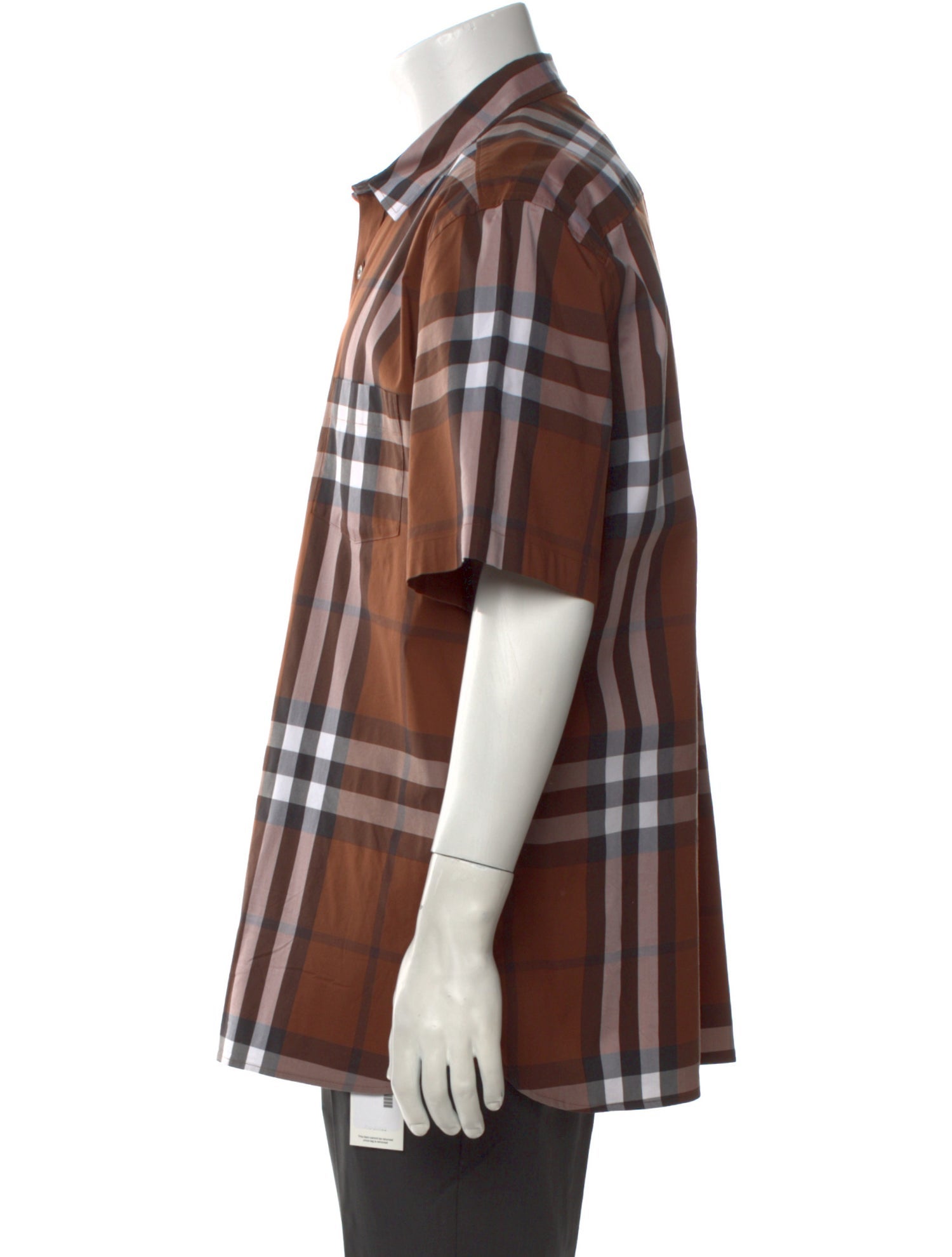 Burberry London Plaid Print Short Sleeve Shirt