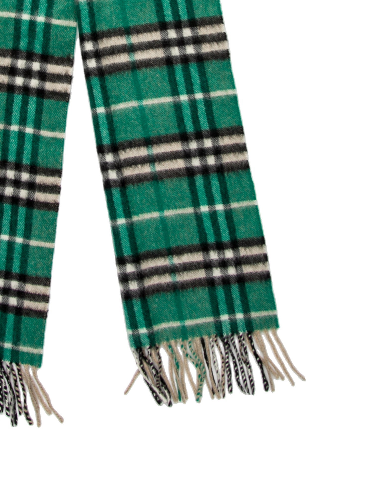 Burberry London Cashmere Plaid Print Scarf