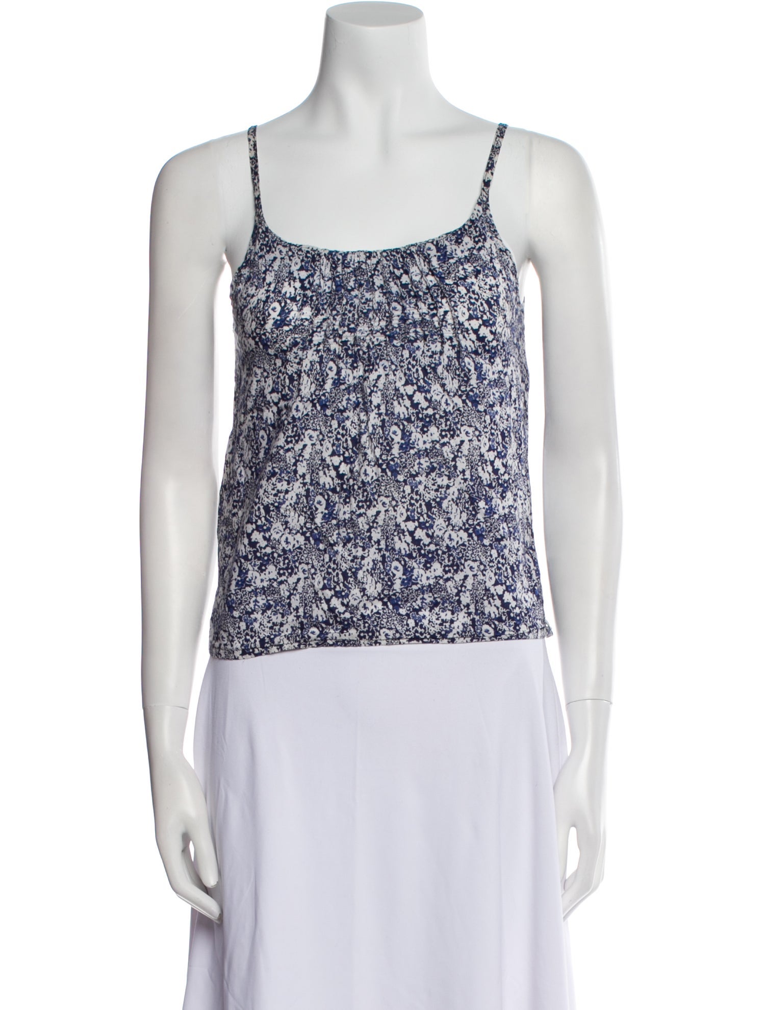 Burberry London Printed Square Neckline Top