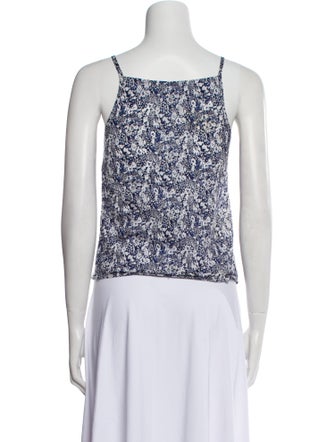 Burberry London Printed Square Neckline Top