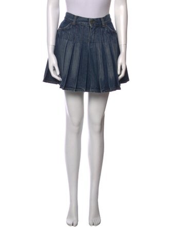 Burberry London Pleated Accents Mini Skirt