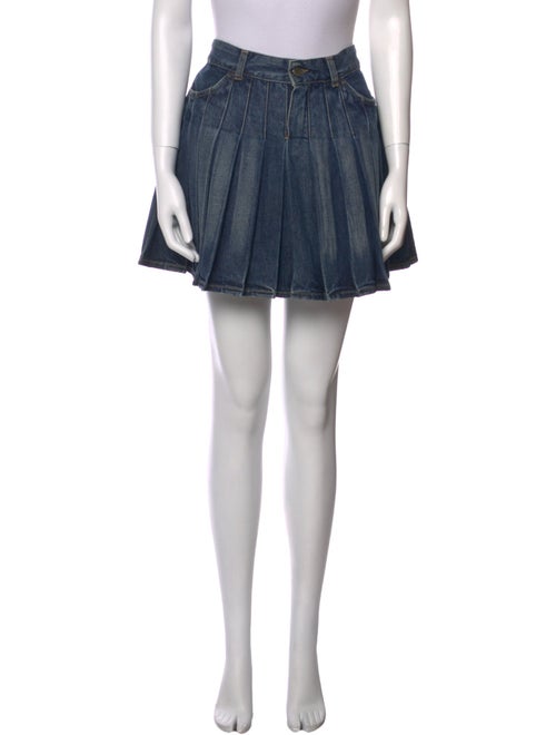 Burberry London Pleated Accents Mini Skirt