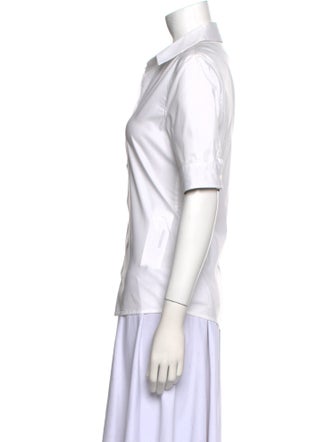 Burberry London Short Sleeve Button-Up Top