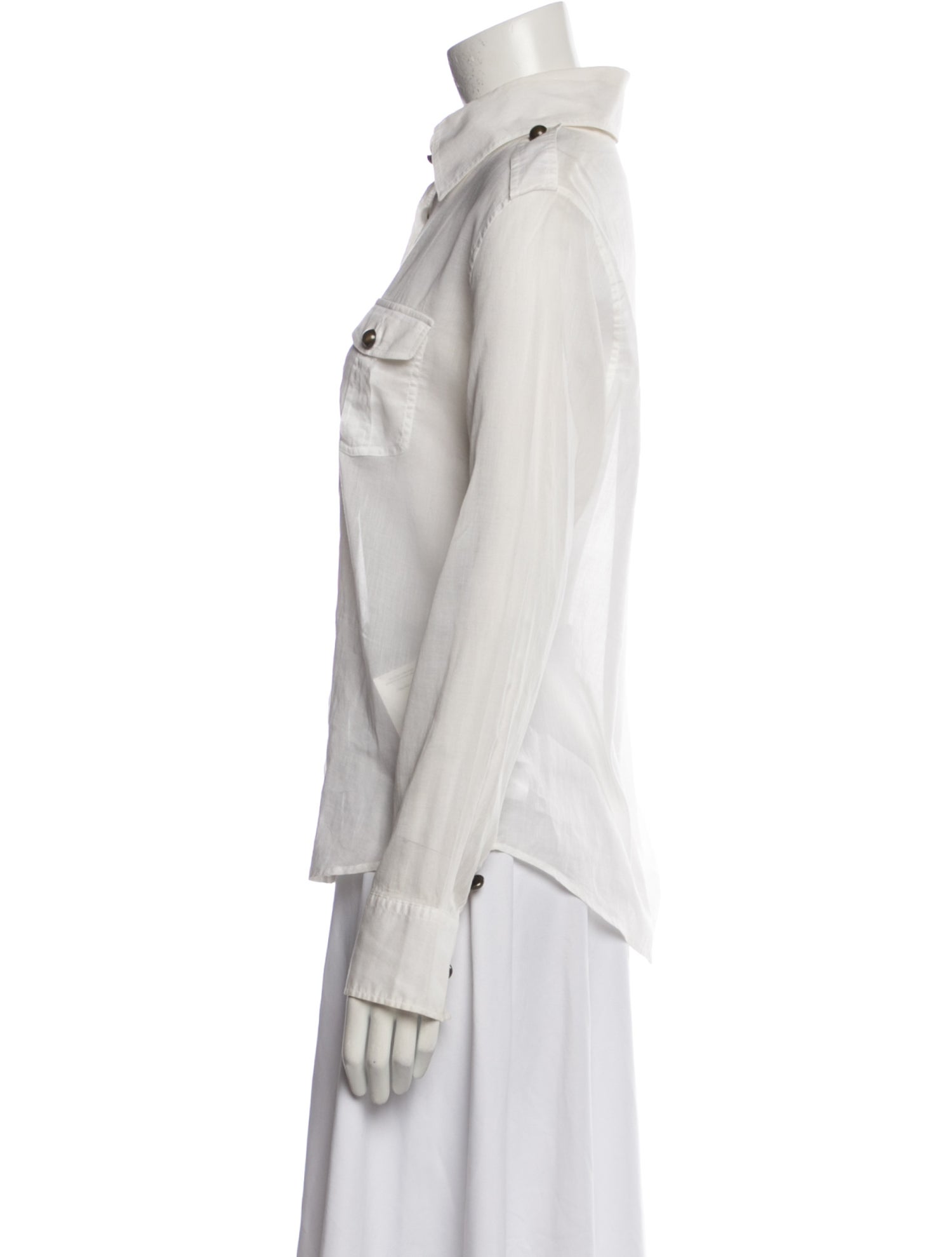 Burberry London Long Sleeve Button-Up Top