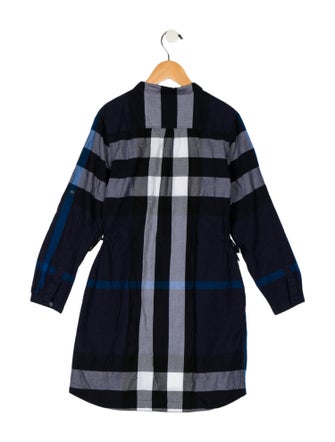 Burberry Burberry Girls' Long Sleeve Cotton Dress