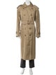 Burberry London House Check Pattern Wool Trench Coat