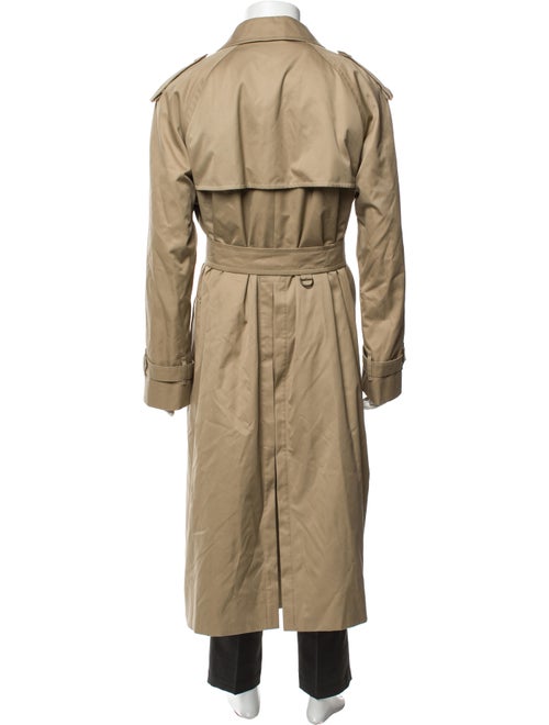 Burberry London House Check Pattern Wool Trench Coat