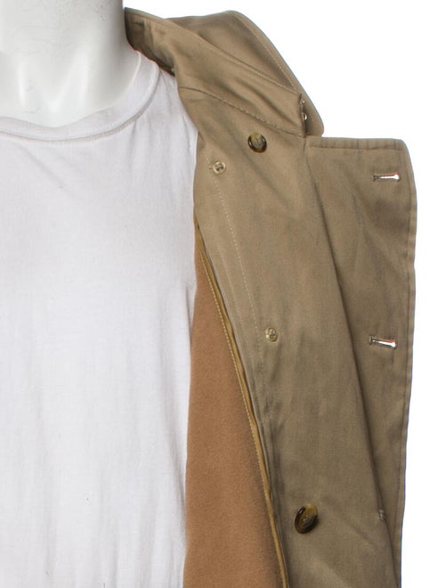 Burberry London House Check Pattern Wool Trench Coat