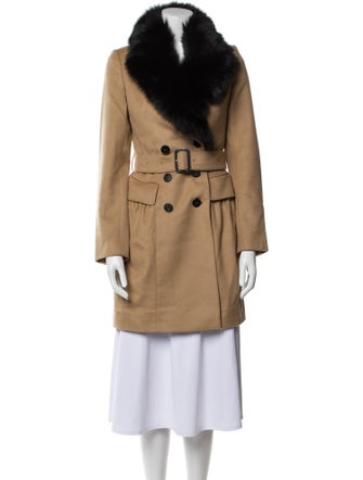 Burberry London Virgin Wool Fur Coat