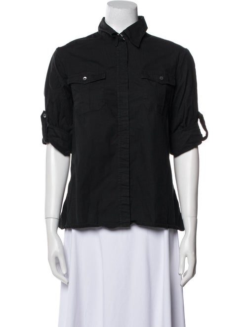 Burberry London Three-Quarter Sleeve Button-Up Top