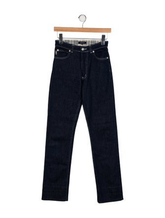 Burberry London High-Rise Straight Leg Jeans