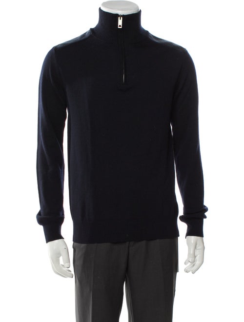 Burberry London Merino Wool Mock Neck Pullover