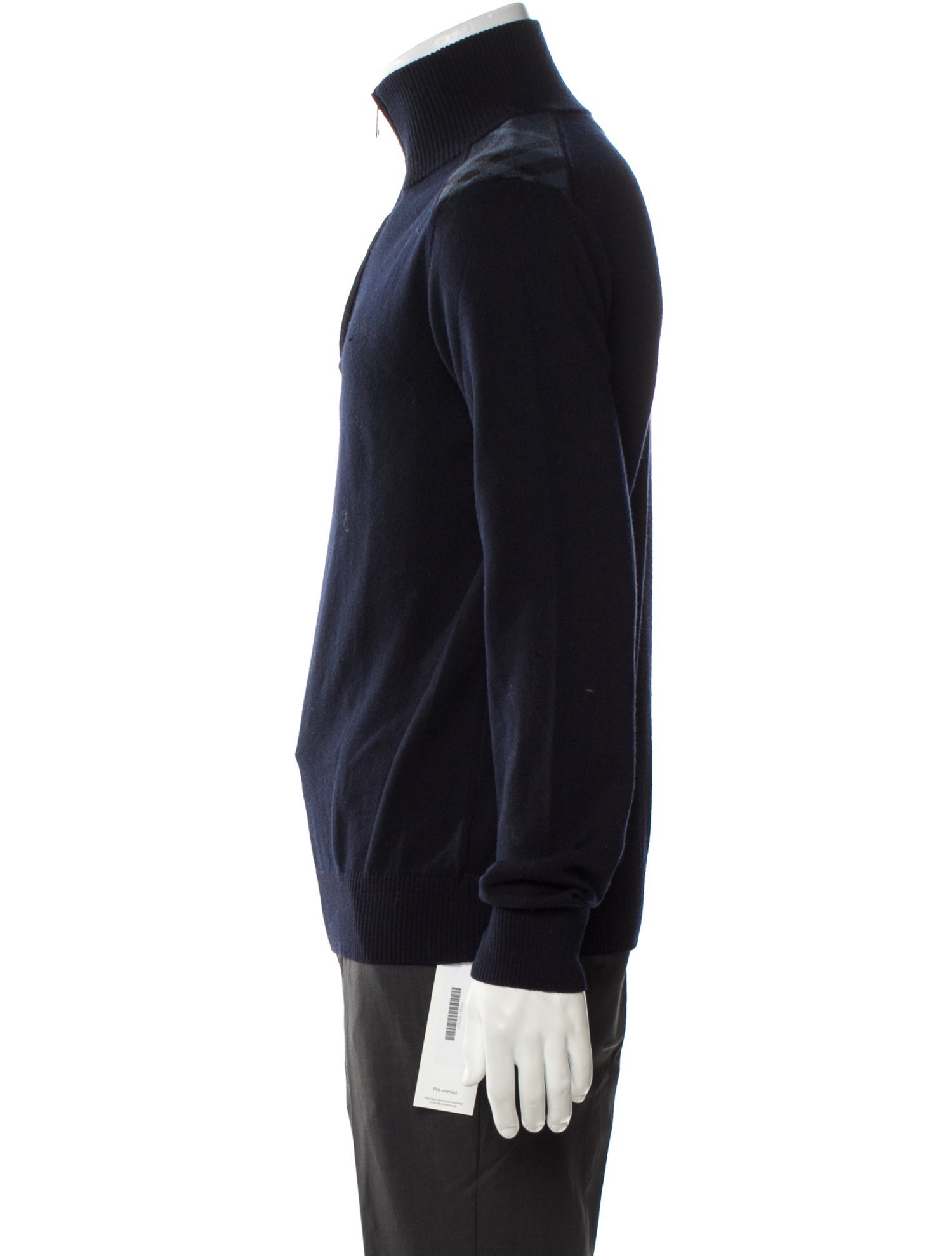 Burberry London Merino Wool Mock Neck Pullover