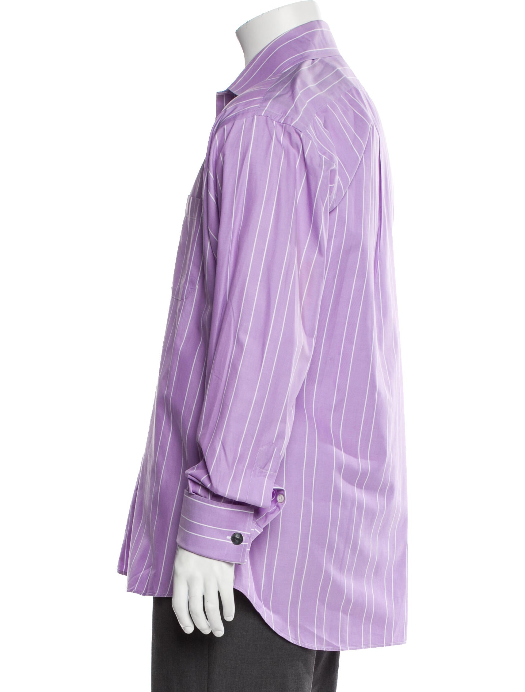 Burberry London Striped Long Sleeve Dress Shirt