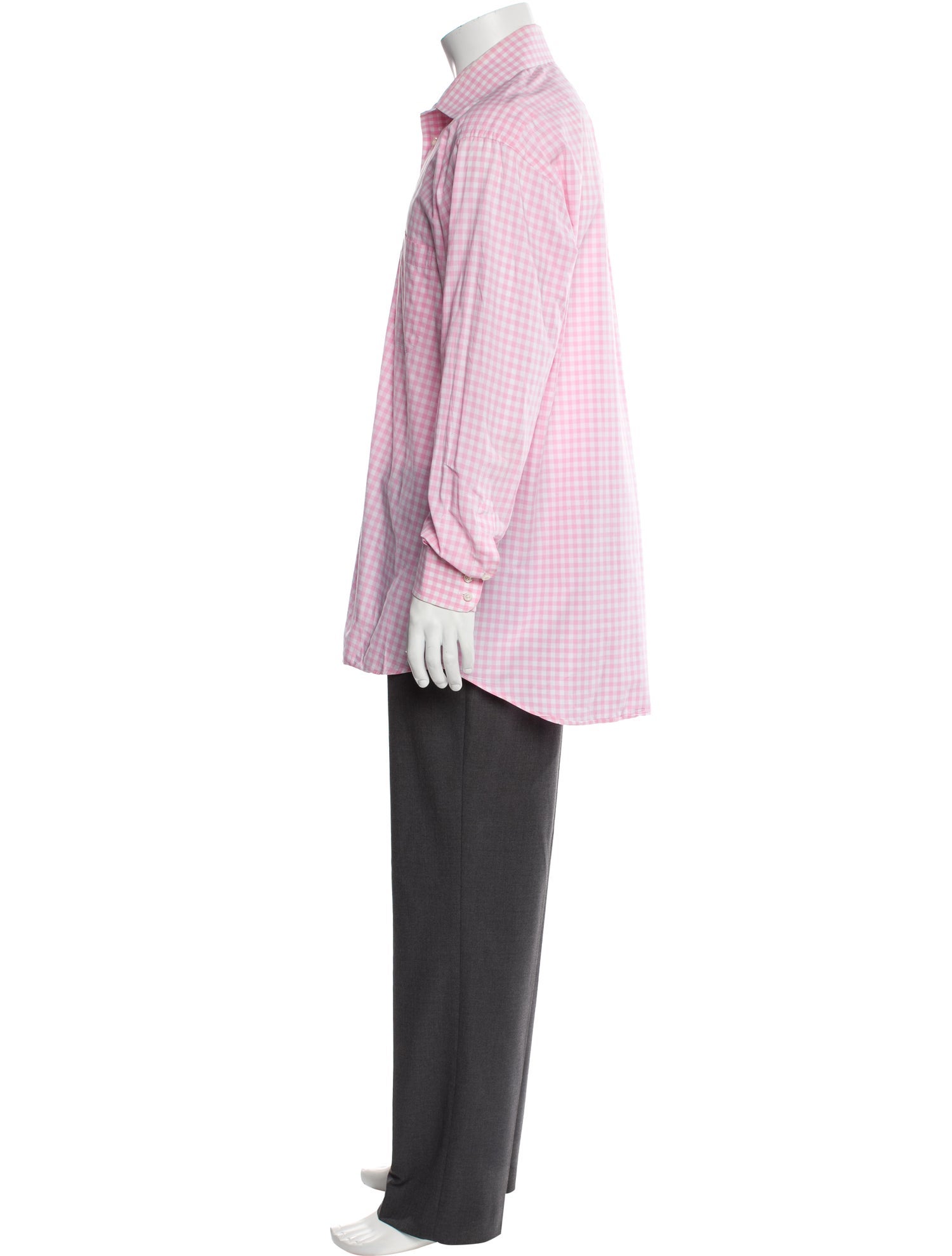 Burberry London Plaid Print Long Sleeve Dress Shirt