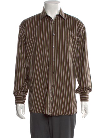 Burberry London Striped Long Sleeve Dress Shirt