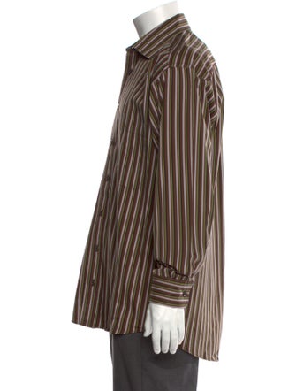 Burberry London Striped Long Sleeve Dress Shirt