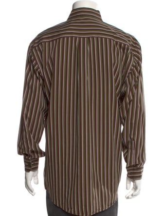 Burberry London Striped Long Sleeve Dress Shirt
