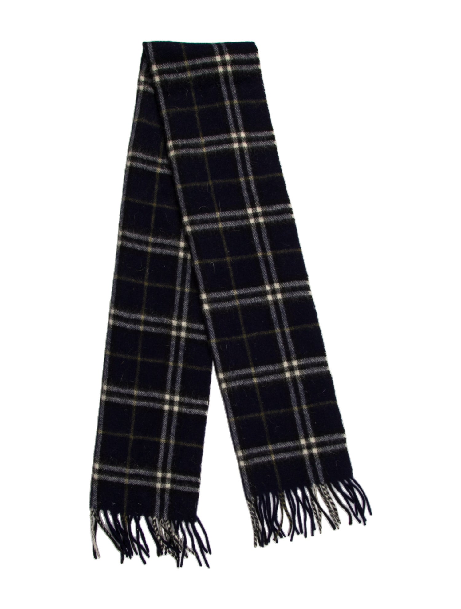 Burberry London Silk Plaid Print Scarf