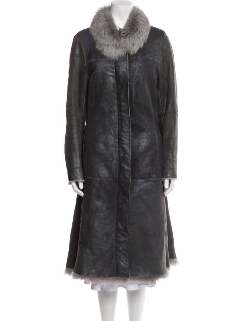 Burberry London Leather Faux Fur Coat