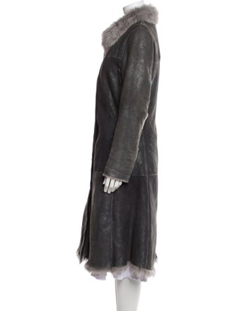 Burberry London Leather Faux Fur Coat