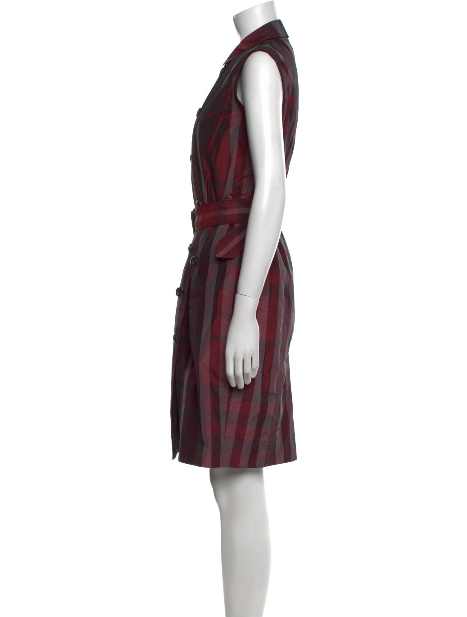 Burberry London Plaid Print Knee-Length Dress