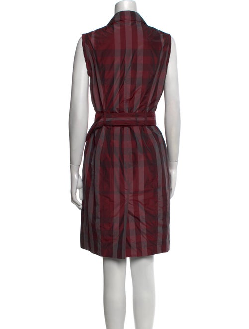 Burberry London Plaid Print Knee-Length Dress