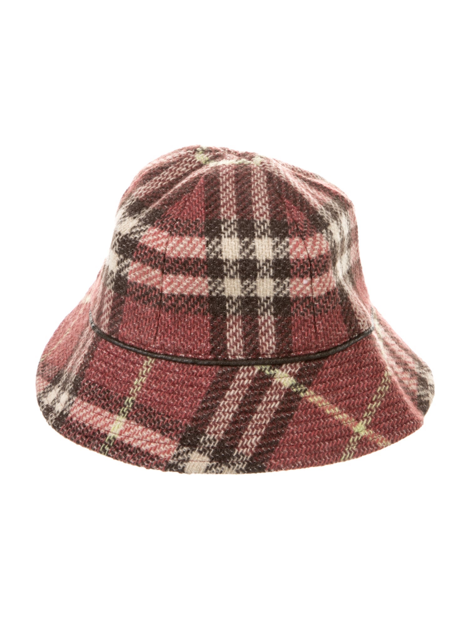 Burberry Blue Label Red Pattern Bucket Hat