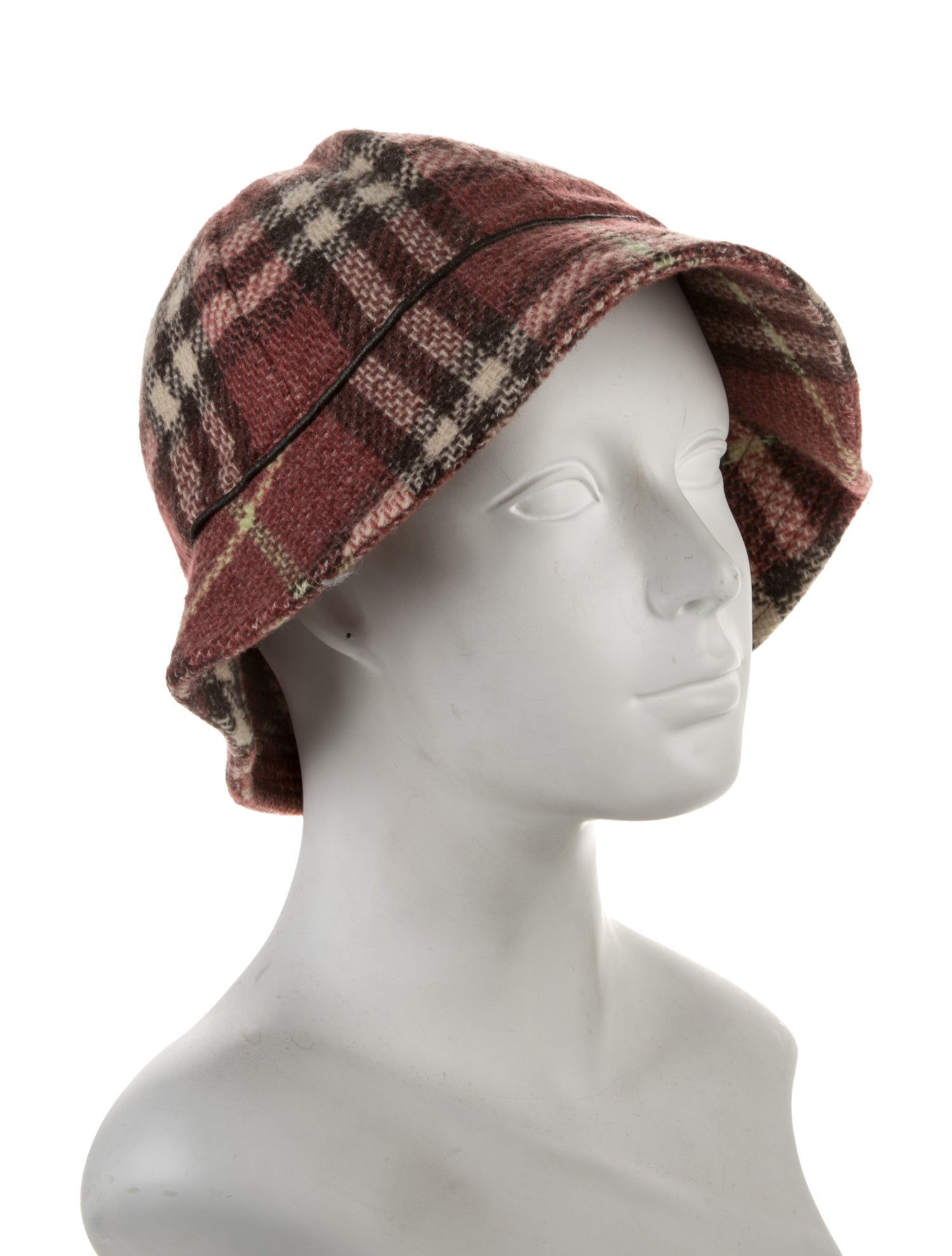 Burberry Blue Label Red Pattern Bucket Hat