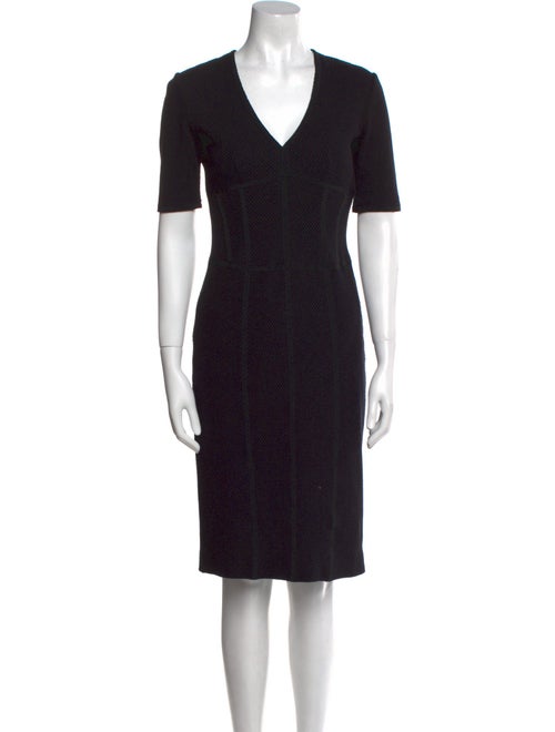 Burberry London V-Neck Knee-Length Dress