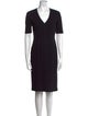 Burberry London V-Neck Knee-Length Dress