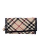 Burberry London Nova Check Pattern Wool Continental Wallet