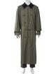 Burberry London Nova Check Pattern Wool Trench Coat