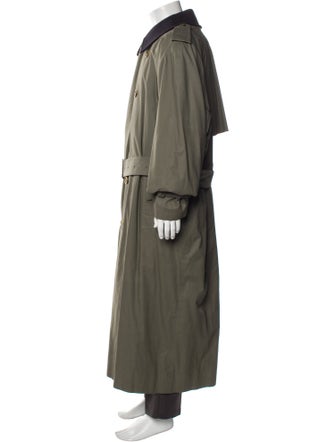 Burberry London Nova Check Pattern Wool Trench Coat