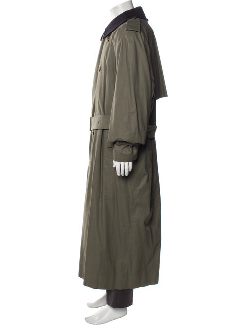 Burberry London Nova Check Pattern Wool Trench Coat